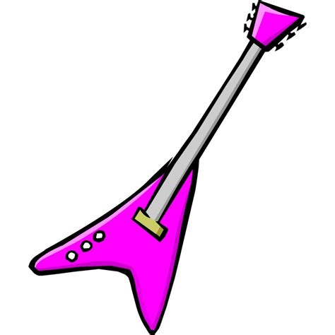 Pidrawing Of A Pink Guitar On A White Background Free Image Download
