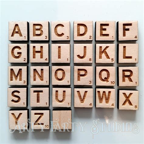 Scrabble Tiles Alphabet Laser Cut Files Instant Download Etsy Uk