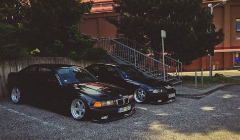 Fantastic Pair Of Black Bmw E36 Coupes On Oz Acs Typ 1 And Bbs Rf