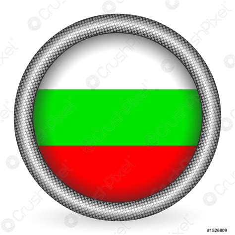 Bulgaria Flag Button Stock Vector Crushpixel