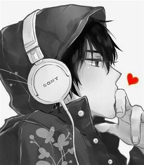 Cool Anime Boy With Headphones Drawing Anime Guy With Hoodie Hd Phone