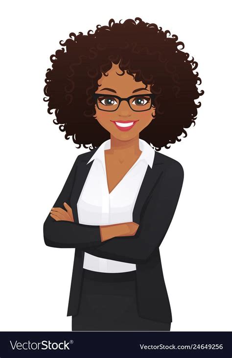 Portrait Of Elegant Business Woman With Arms Crossed Isolated Vector