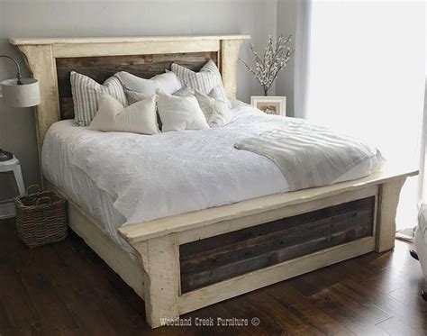 Rustic wood and repurposed items are commonly found in the farmhouse style. White Farmhouse Bed Our Farmhouse Bed starts with ...