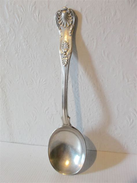 English Vintage Sheffield Silver Serving Spoon Etsy
