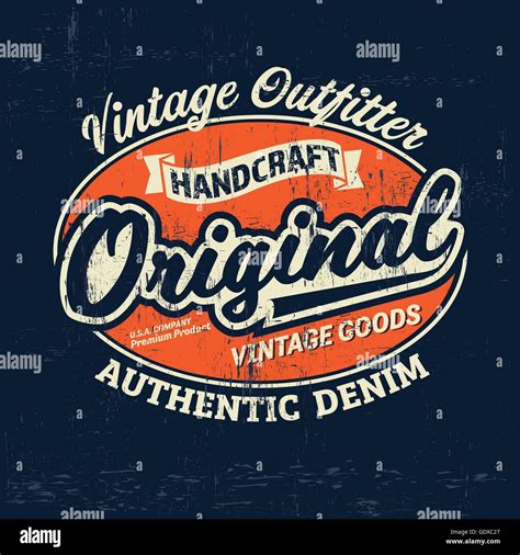 Typography Vintage Brand Logo Print For T Shirt Retro Artwork Vector