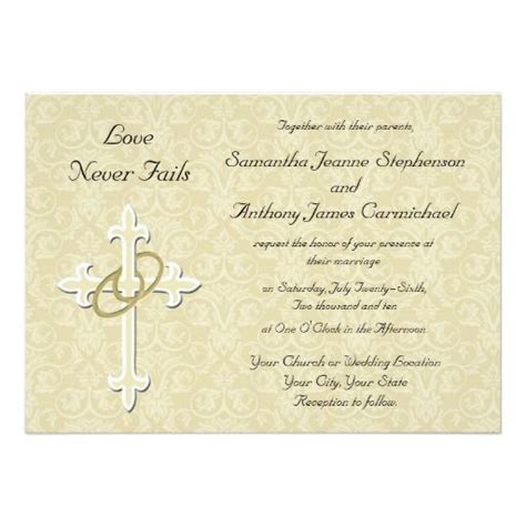 Plus, enjoy 10% off qualifying orders with promo code save10! Golden Rings Christian Wedding Invitations | Zazzle.com ...