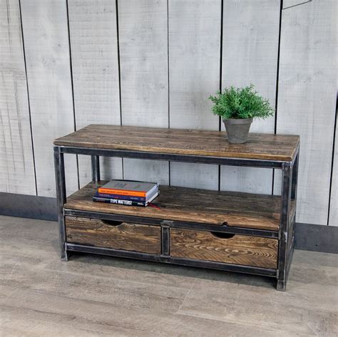 Reclaimed Wood Media Console Etsy Wood Media Console Reclaimed