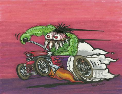 Grrrrr Ratster Hot Rod Rat Fink Monster Wierdo Art Art Original Art