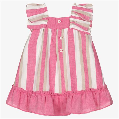 Miranda Pink And White Striped Dress Childrensalon Outlet