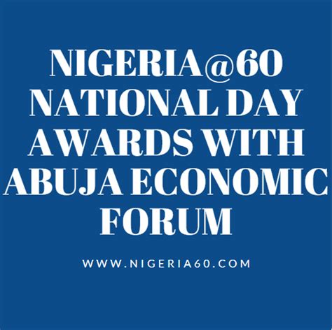 Nigeria National Day Awards Romance Nigeria