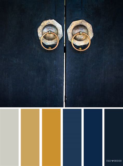 Blue And Gold Color Scheme Color Palette Inspired By Old Door