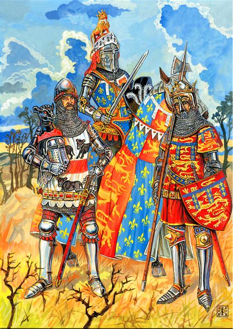 English High Knights During The Hundreds Year War Late 1300s Medieval