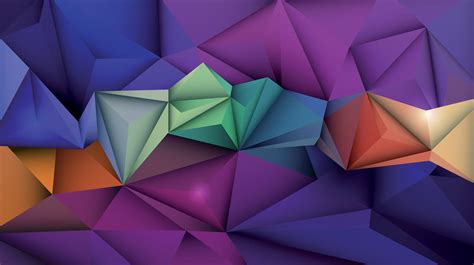 Vector Abstract 3d Geometric Polygon Polygonal Triangle Pattern