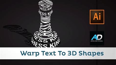 How To Make Warp Text To 3d Shapes Adobe Illustrator Tutorial In 2020