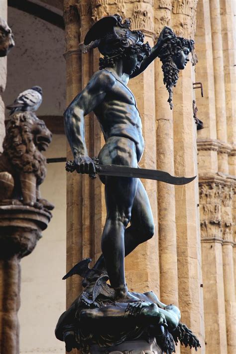 Benvenuto Cellinis Statue “perseus With The Head Of Medusa” In The