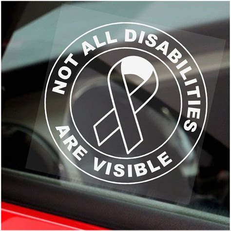 Buy Platinum Place 1 X Not All Disabilities Are Visible Ribbon Sticker