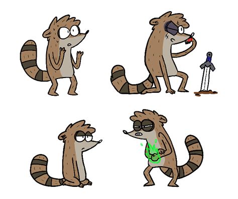 Rigby Doodles By Ment4lo On Deviantart