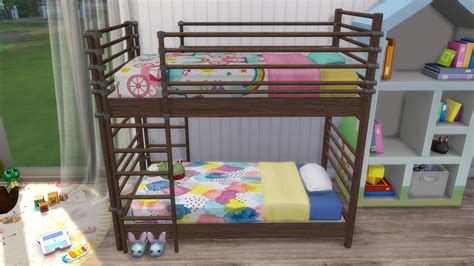 Ts3 To Ts4 Dorm Bunk Bed For Toddlers Two Versions Enure Sims