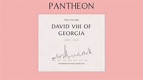 David VIII of Georgia Biography - King of Georgia (1273-1311)(r. 1292 ...