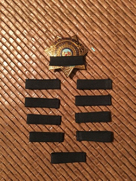 Law Enforcement Mourning Badge Bands Black Ten Pack Etsy