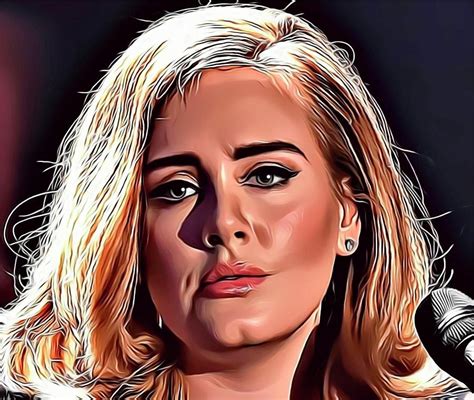 Adele Digital Art By Russ Carts