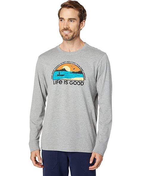Life Is Good Time Spent Fishing Long Sleeve Crusher™ Tee 6pm