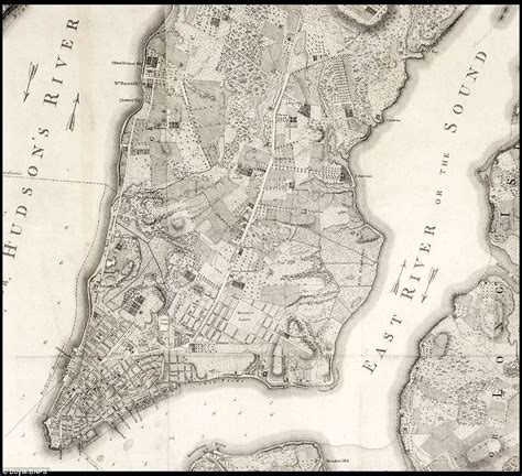 Map Of Manhattan Drawn Between 1766 And 1767 Sells For 150000 Daily
