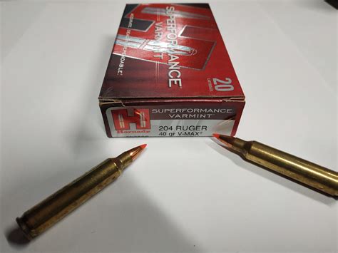 Hornady 204 Ruger 40 Gr V Max Superformance Hunting And Fishing Supplies