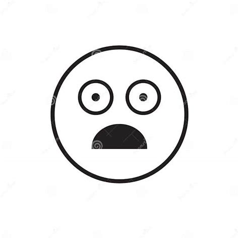 Cartoon Face Shocked People Emotion Icon Stock Vector Illustration Of