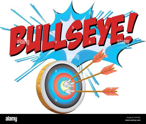 Bullseye With Arrows On Dartboard Illustration Stock Vector Image And Art