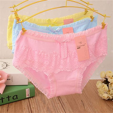 Underwear Women Lovely Lady Panties Cotton 2017 Lace Underwear Thongs