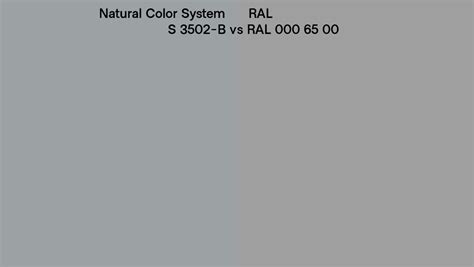 Natural Color System S 3502 B Vs Ral Ral 000 65 00 Side By Side Comparison