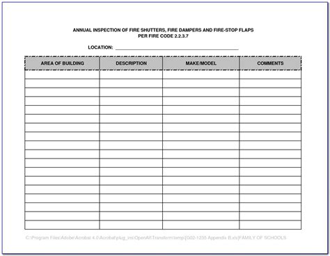This template is used to conduct a fire extinguisher inspection every 30 days to determine if the equipment meets the standards and safety measures for any emergency purposes. The appealing Fire Extinguisher Inspection Template - Form ...