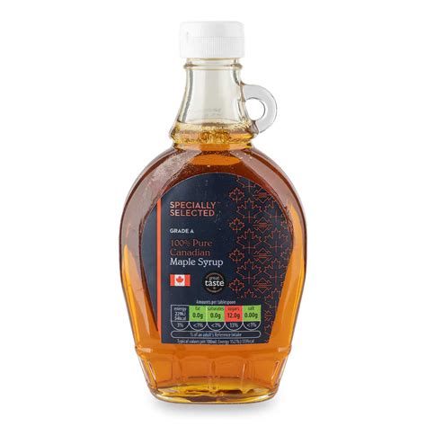 100 Pure Canadian Maple Syrup Grade A 250ml Specially Selected Aldiie