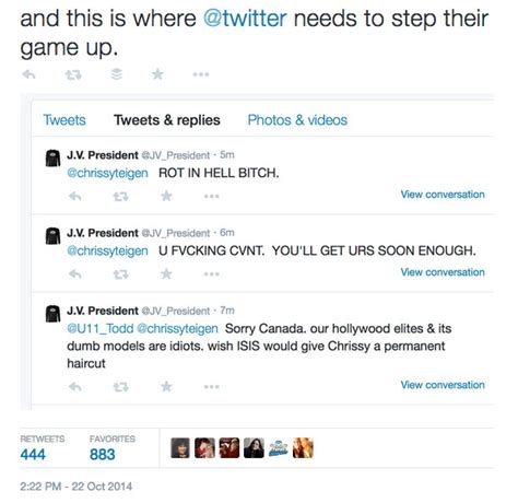 Viimeisimmät twiitit käyttäjältä chrissy teigen (@chrissyteigen). Chrissy Teigen Quits Twitter After Receiving Threatening ...
