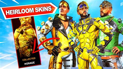 Mirage S Heirloom Skins Apex Legends BEST LEGENDARY SKINS TO USE WITH