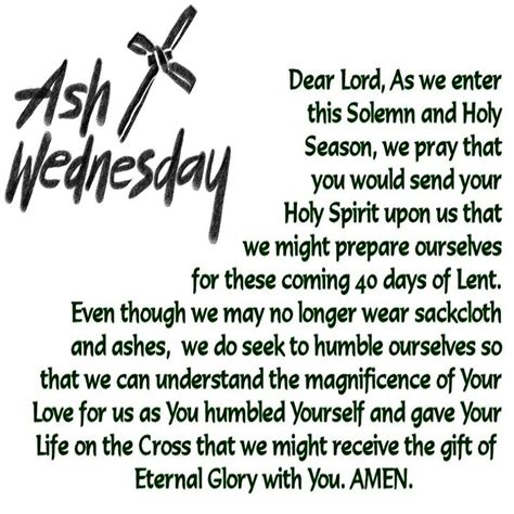 Image May Contain Text Ash Wednesday Prayer 40 Days Of Lent Lent