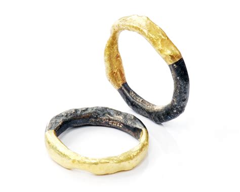 Disa Allsopp Jewellery: 18kt Gold and Oxidised Silver rings