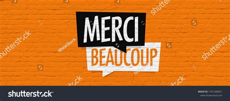 Merci Beaucoup Thank You Very Much Stock Illustration 1701508651