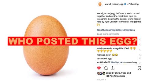 How The Instagram Egg Post Got Started World Record Egg Youtube