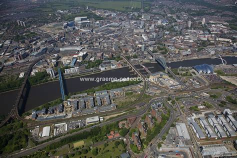 Aerial View Of Newcastle Quayside And City Centre Newcastle Upon Tyne