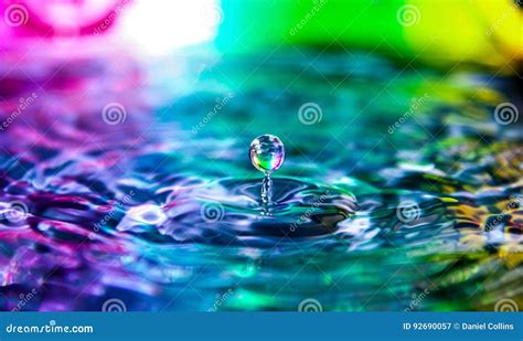 Rainbow Pride Water Drop Splash Stock Image Image Of Rain Blue 92690057