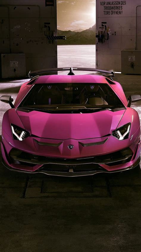Pink Lamborghini Sports Car