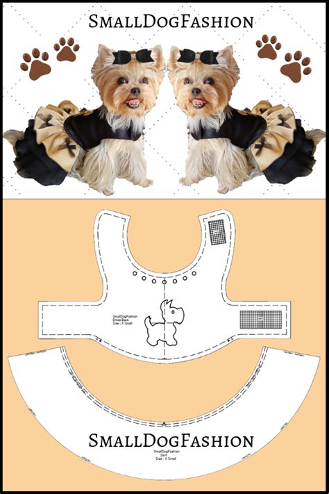 Cute Dog Dress Pdf Sewing Pattern For A Small Dog Dog Dress Design By