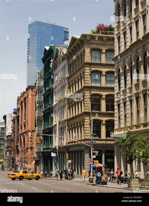 Broome Street Greene Street Soho Manhattan New York City New Stock