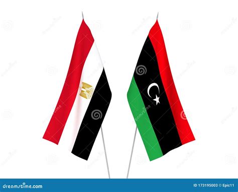 Libya And Egypt Flags Stock Illustration Illustration Of Symbol