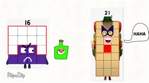 Numberblocks 21 And 16 Turns Into A Cat Youtube