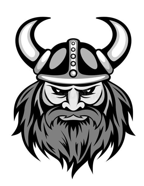 Ancient Viking Head For Mascot Vector Illustration Sponsored