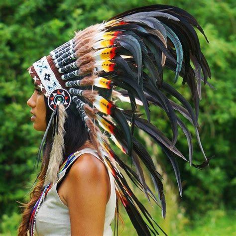 Rasta Style Native American Headdress 75cm Indian Headdress Novum Crafts