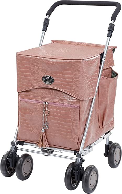 Sholley 4 Wheel Push Shopping Trolley Strong Well Balanced Aids